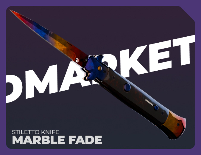 Stiletto Knife Marble Fade